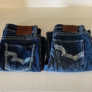 Buckle Big Star Pioneer Boot Cut Men’s Jeans - 32S (Short), 2 pairs